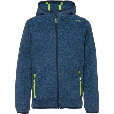 Image de CMP Veste Knit Tech pour enfant avec capuche fixe, Bleu vert citron, 176