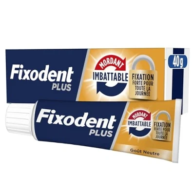 Image de Fixodent Plus Mordant Imbattable Crème Adhésive pour prothèses Totales &amp; Partielles 40ml