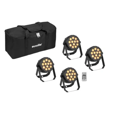 Image de Eurolite Set 4x LED PARty Spot Silent RGB/WW mit Softbag de sol PAR à