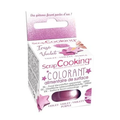 Image de ScrapCooking Colorants de Surface Violet Colorant Alimentaire Poudre Irisée Pour Pâtisseries, Biscuits, Macarons, Chocolats &amp; Pâte à Sucre 4088