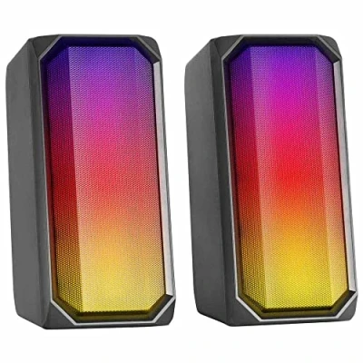 Image de Mars Gaming MSRGB, Haut Parleur Puissant Bluetooth 15W, RGB Full Mesh, 2 Parleurs Actifs, Noir