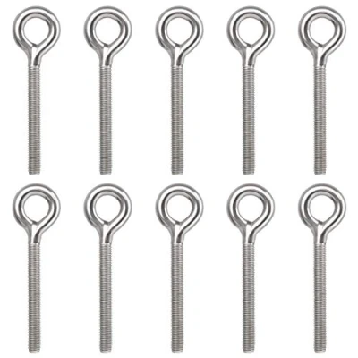 Image de Jubaopen 10 PCS Boulon à Oeil M8, Inox d&#039;Ancrage M8 Boulons Annulaires Inoxydable Vis d&#039;Expansion 304 Crochet en Acier