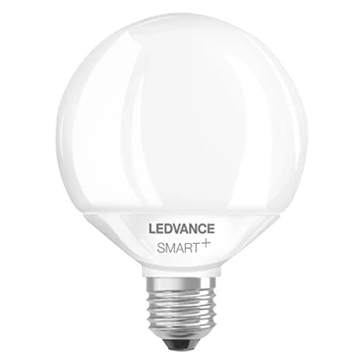 Image de Ledvance Lampe LED intelligente avec Wifi, Culot E27, Gradable, Couleur de la lumière modifiable (2700 6500K), Forme Globe, Mat, Remplacement des ampoules 100W, Contrôlable Alexa, Google, App