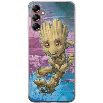 Image de ERT GROUP Coque de téléphone Portable pour Samsung A14 4G/5G Original et sous Licence Officielle Marvel Motif Groot 001 Parfaitement adapté à la Forme du Portable, en TPU