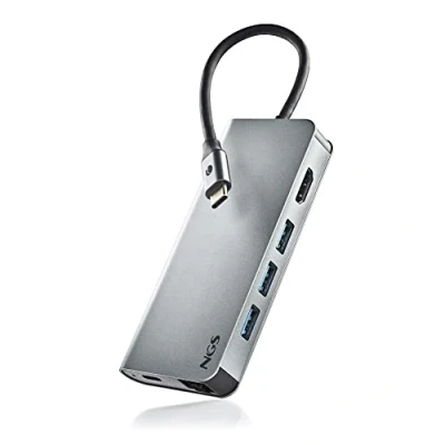 Image de DOCK station 8 en 1 NGS WONDER USB C Charge PD 60W 4K HDMI