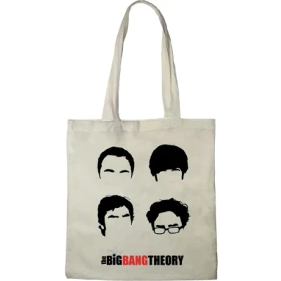Image de BIG BANG THEORY TOTE BAG, REFERENCE : BWTBBTVBB002, ECRU, 38 X 40 CM