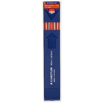 Image de STAEDTLER Mars Lumochrom 204 Etui 12 Mines De Dessin 2Mm Orange