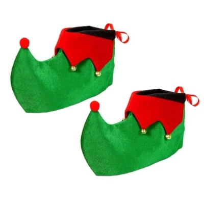 Image de Widmann 51947 Couvre chaussures elfe de Noël Père Carnaval Fête à thème Unisexe Adulte Vert,Vert,Taille unique