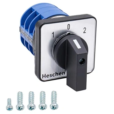 Image de Heschen LW28 32/D303.3 Commutateur à came rotatif universel 660 V/32 A 3 positions, phases 12 bornes CE