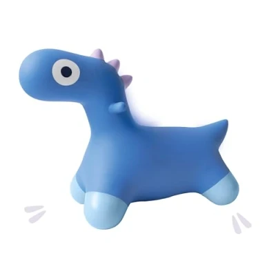 Image de QUUT Hoppi Dino Sauteur Jouet Gonflable Bascule extérieur et intérieur Design Pompe comprise Cadeau dès 18 Mois (Bleu Cosmique)