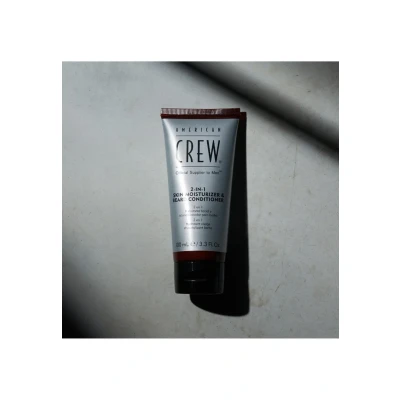 Image de American Crew 2 IN 1 SKIN Moisturizer &amp; Beard Conditioner Hydrator BEAR Huile à barbe, Homme, Taille: 100 ml,