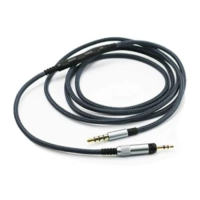 Image de câble Audio de Remplacement Compatible avec Technica ATH M50x, M40x, M70x, Microphone intégré et télécommande Volume iPhone, iPad