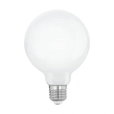 Image de Eglo Lampe LED E27 dimmable, ampoule globe en verre opaque, 7,5 watts (correspond à 60 watts), 806 lumens, blanc chaud, 2700 Kelvin, opale, G95, Ø 9,5 cm