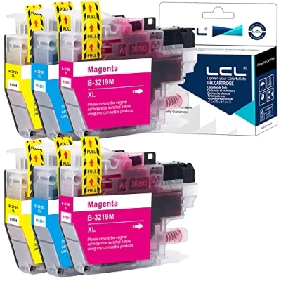 Image de LCL Cartouche d&#039;encre Compatible LC3217 LC3219 LC 3219XL LC3219XL LC3219XLC LC3219XLM LC3219XLY（6 Pack 2Cyan 2Magenta 2Jaune Remplacement pour Brother MFC J5330DW J5335DW J5730DW J6930