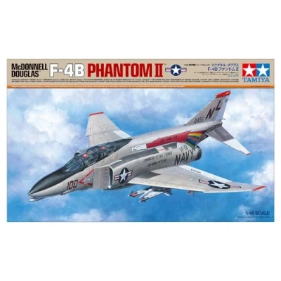 Image de Tamiya 61121 000 Véhicule 1:48 F 4B Phantom II Mcdonnell Douglas Réplique fidèle à l&#039;original, modélisme, kit de construction en plastique, bricolage, loisirs, assembler, non