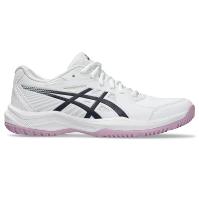 Image de Asics Court Slide 4 Chaussures de tennis toutes surfaces, Femme, Taille: 41.5, White/indigo fog Imitation cuir/textile