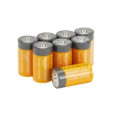 Image de Amazon Basics Pack de 8 unités piles alkaline AA C Cell multiusage hautes performances, durée vie 5 ans