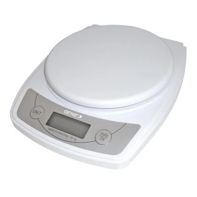 Image de Genie 3606 EDS Balance de précision numérique en plastique avec affichage LCD, 1 à 5000 g Blanc