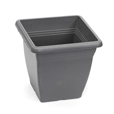 Image de Tildenet Gardenware FPSQ21 A Pot de Fleurs carré Anthracite 20 x cm