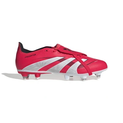Image de adidas Mixte Predator League Fold Over Tongue Soft Ground Football Boots Chaussures, Lucid Red/Cloud White/Core Black, 48 EU