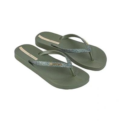 Image de Ipanema Femme Anat Lolita Fem Tongues Claquettes, Vert pailleté Vert, 43 EU