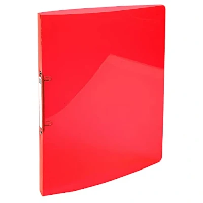 Image de Exacompta Réf. 54675E Classeur souple PP Iderama 2 anneaux ronds diamètre 15 mm Dos 20 Dimensions extérieures : 32 x 25 cm Format à classer A4 Coloris rouge