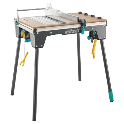 Image de wolfcraft table de machine MASTER cut 2200 I 6907000 4 en 1 pour une utilisation comme scie circulaire table, sauteuse, station travail et fraisage option