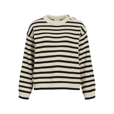Image de Object Objelly Pullover, Femme, Taille: Medium, Sandshell/black