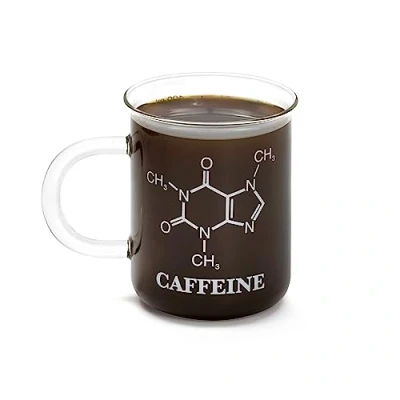 Image de thumbs Up! Chemistry Mug Verre borosilicate de conception d&#039;un gobelet gradué laboratoire avec la formule chimique caféine 400ml 0001364