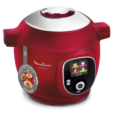 Image de MOULINEX CE85B510 Multicuiseur intelligent COOKEO+ 6 L 180 recettes préprogrammées 1600W modes de cuisson Rouge