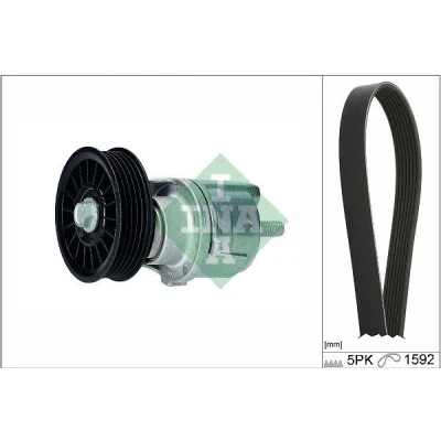 Image de INA 529 0161 10 Jeu de courroies trapézoïdales à nervures Contrôler et changer roue libre alternateur si nécessaire AUDI: A4 B5 Berline, A6 C5 Berline