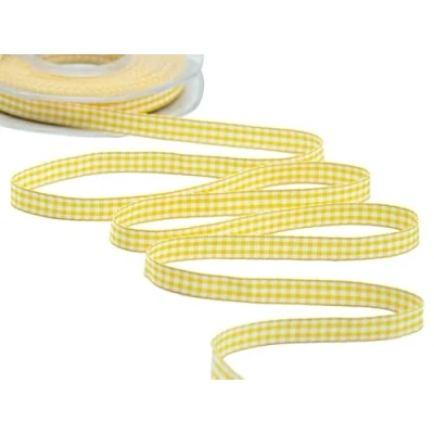 Image de FURLANIS Ruban Satin Double Face, Tissu Italien Jaune Or, 10 mm x 25 m