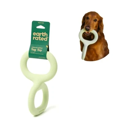 Image de Earth Rated Tug of War Jouet interactif à Tirer pour Chien Adulte et Chiot Prise en Main Ergonomique Caoutchouc Naturel Taille S Vert