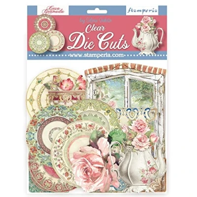 Image de Stamperia International DFLDCP22 Matrice de découpe transparente Motif Casa Granada Multicolore 15 x 30 cm