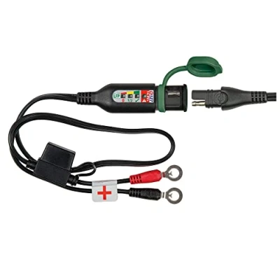 Image de OptiMate TecMate USB O 127, Câble de Batterie Permanent pour Sport motorisé avec contrôle intégré du système Charge/de l&#039;état la Batteries au Lithium 12,8/13,2 V.