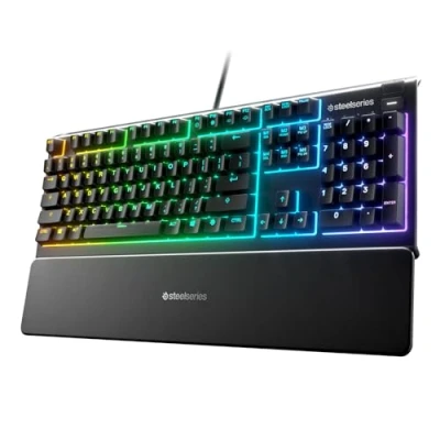 Image de SteelSeries Apex 3 Clavier de Gaming Illumination RVB sur 10 Zones Repose Mains Magnétique Premium Agencement Italien QWERTY