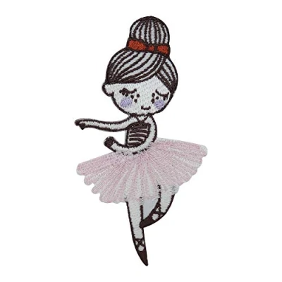 Image de Finally Home Écusson Thermocollant Douce ballerine dansante Patch à coller au fer repasser ou coudre Pièce de décoration réparation pour vêtement, jean, sac, pantalon, veste