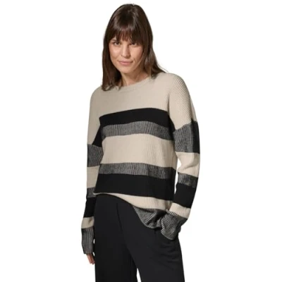 Image de Cecil Gestreifter Pullover, Femme, Taille: Large, Schwarz