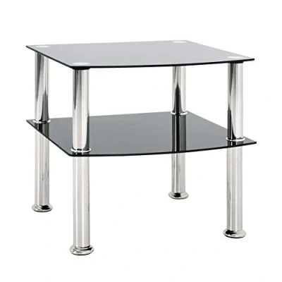 Image de Haku Möbel Table D&#039;Appoint, Acier Inoxydable, Inoxydable Noir, L 45 X P H 44 cm
