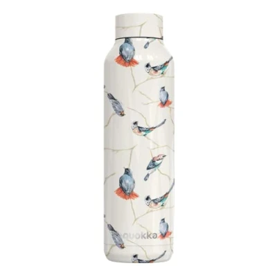 Image de Quokka Solid Birds 630 ML Bouteille d&#039;eau en Acier Inoxydable avec Isolation par Double Paroi Gourde Reutilisable sans BPA maintient Le Liquide Froid jusqu&#039;à 24h, Chaud 12h
