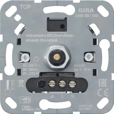 Image de GIRA Variateur rotatif UniLED 245000 S3000. Standard