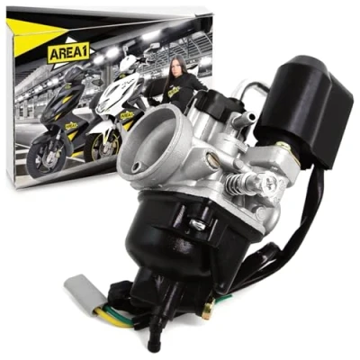 Image de Area1 Carburateur de rechange 17,5 mm 50 cc 2 temps compatible avec NRG Power mc2 mc3 TPH Fly Liberty Free Zip Runner SR R, S Primavera Sprint ET2 LX LXV