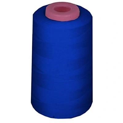 Image de LA Lin Cône de Fil à serrer 680 m, Polyester, Royal Ax749, 10.16 x 6 cm