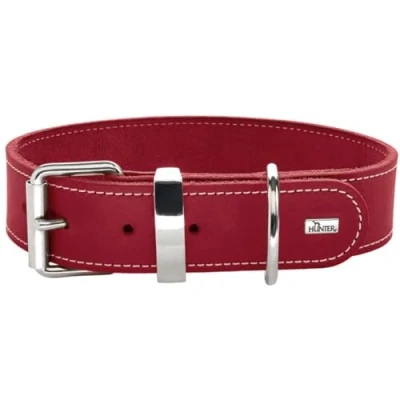 Image de HUNTER Aalborg Special Collier pour Chien en Cuir résistant et Confortable Rouge Taille 55 M