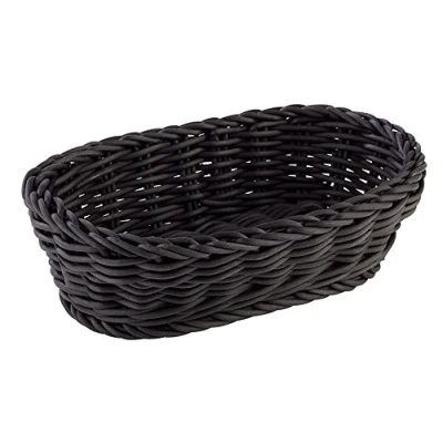 Image de APS panier, ovale &quot;PROFI LINE&quot; panier en osier polypropylène dimensions : 19 x 12 cm/hauteur 6 cm/couleur noir