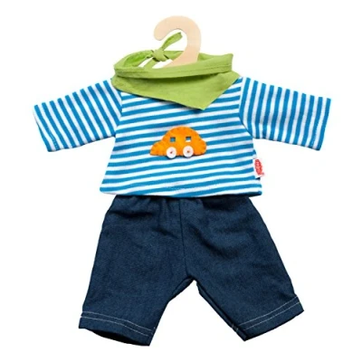 Image de Heless 1315heless Jeans avec rayé pour Femme Petit Poupée, 28 35