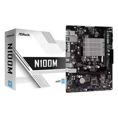 Image de ASROCK Carte Mère N100M avec Processeur Intel N100 (3,4Ghz) Micro ATX Neuf