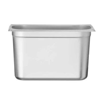 Image de HENDI Bac Gastronorme, GN 1/3, résistance thermique 40 C à 300 C, utilisable dans des fours convection, réfrigérateurs, bain maries, chafing dishes, 7.8L, 325x176x(H)200mm, inox