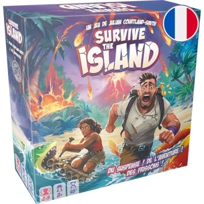 Image de Asmodee Survive The Island Jeu de Société Familial et Survie Échappez à Une île en Train sombrer avec trésors Monstres 2 5 Joueurs, dès 8 Ans, 45 Minutes