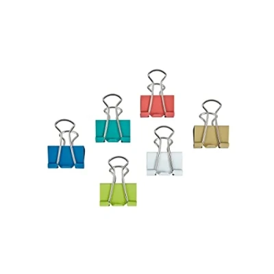 Image de MAUL MAULy Pinces 25 mm (12 Pièces), Fixation de 9 pour Serrer Jusqu&#039;à 90 Feuilles Papier, Polyvalent au Bureau, Comme Gadgets Cuisine et à la Maison, Multicolore